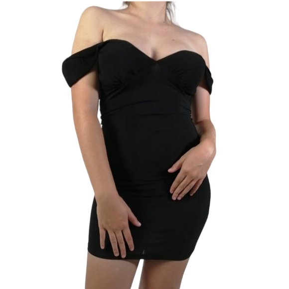🖤2/30$ -- Sexy off-the-shoulder little black dress - Picture 1 of 11